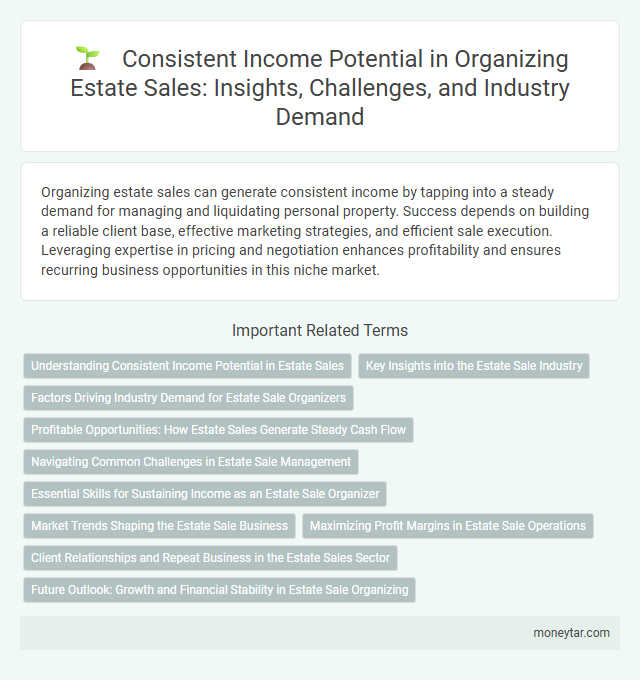 Consistent Income Potential in Organizing Estate Sales: Insights, Challenges, and Industry Demand
