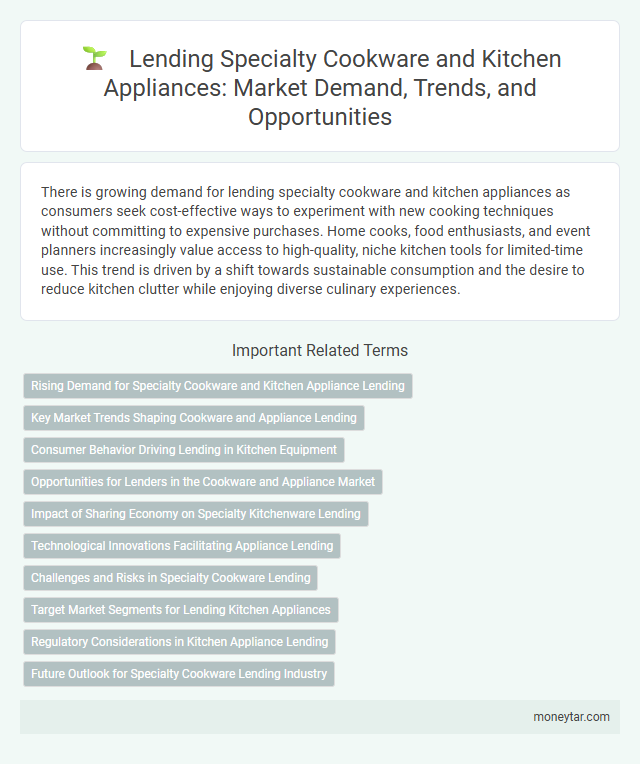 Lending Specialty Cookware and Kitchen Appliances: Market Demand, Trends, and Opportunities