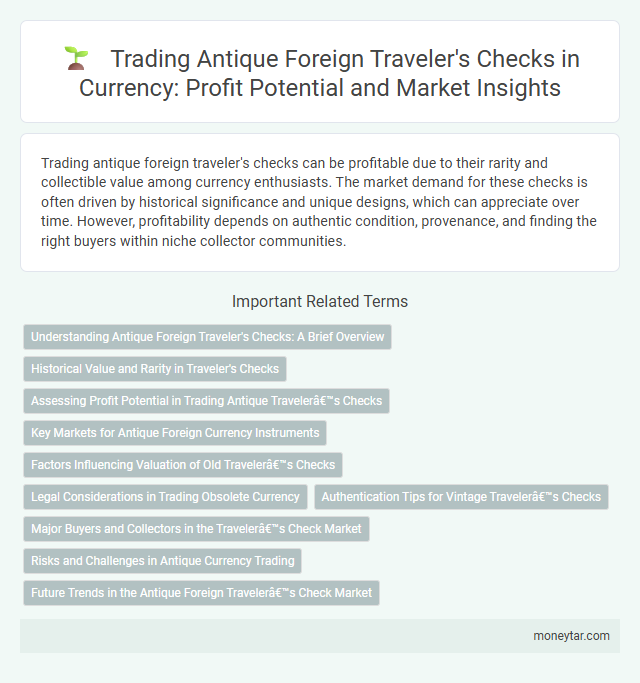Trading Antique Foreign Traveler's Checks in Currency: Profit Potential and Market Insights