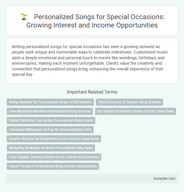 Personalized Songs for Special Occasions: Growing Interest and Income Opportunities