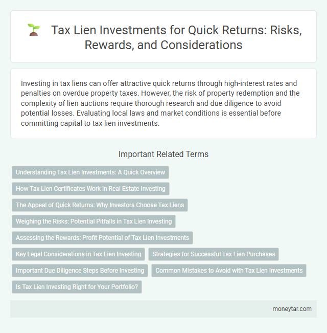 Tax Lien Investments for Quick Returns: Risks, Rewards, and Considerations