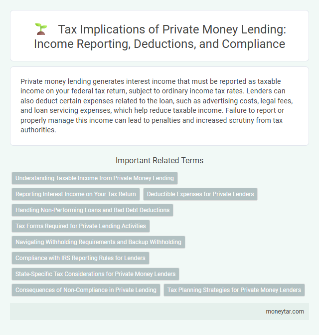 Tax Implications of Private Money Lending: Income Reporting, Deductions, and Compliance