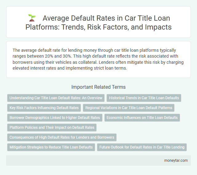 Average Default Rates in Car Title Loan Platforms: Trends, Risk Factors, and Impacts
