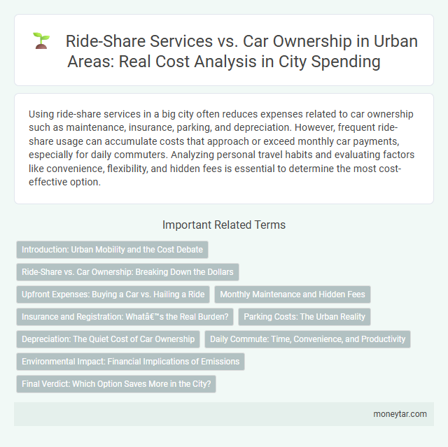 Ride-Share Services vs. Car Ownership in Urban Areas: Real Cost Analysis in City Spending