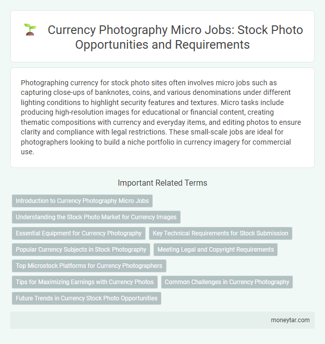 Currency Photography Micro Jobs: Stock Photo Opportunities and Requirements