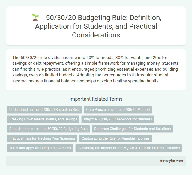 50/30/20 Budgeting Rule: Definition, Application for Students, and Practical Considerations
