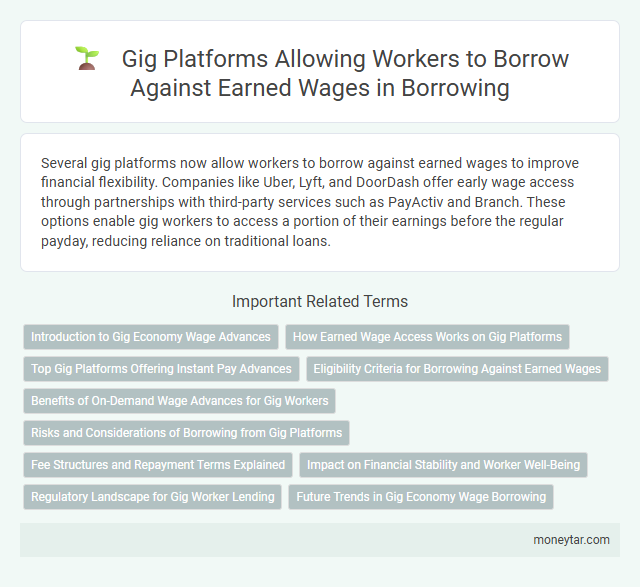 Gig Platforms Allowing Workers to Borrow Against Earned Wages in Borrowing