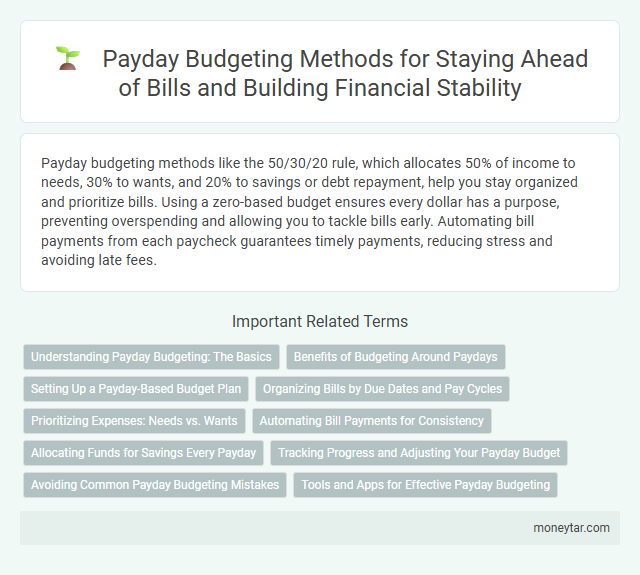 Payday Budgeting Methods for Staying Ahead of Bills and Building Financial Stability