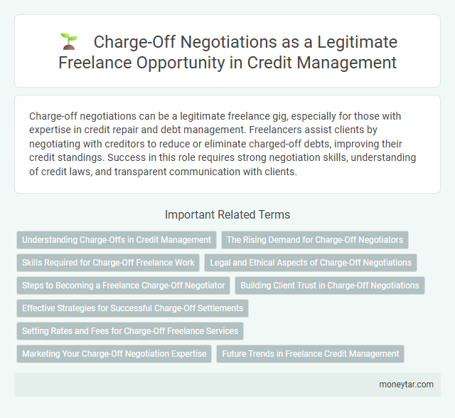 Charge-Off Negotiations as a Legitimate Freelance Opportunity in Credit Management