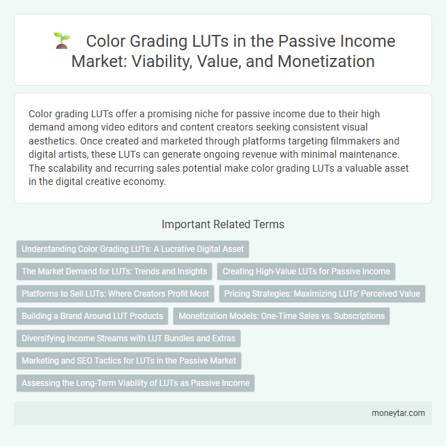 Color Grading LUTs in the Passive Income Market: Viability, Value, and Monetization