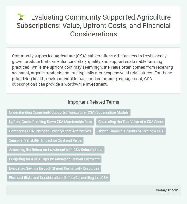 Evaluating Community Supported Agriculture Subscriptions: Value, Upfront Costs, and Financial Considerations
