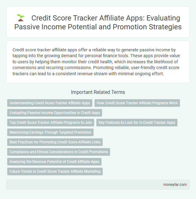Credit Score Tracker Affiliate Apps: Evaluating Passive Income Potential and Promotion Strategies