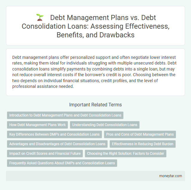 Debt Management Plans vs. Debt Consolidation Loans: Assessing Effectiveness, Benefits, and Drawbacks
