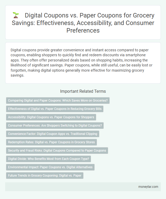 Digital Coupons vs. Paper Coupons for Grocery Savings: Effectiveness, Accessibility, and Consumer Preferences