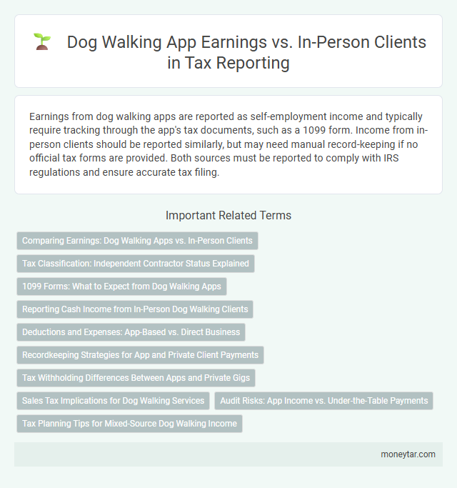 Dog Walking App Earnings vs. In-Person Clients in Tax Reporting