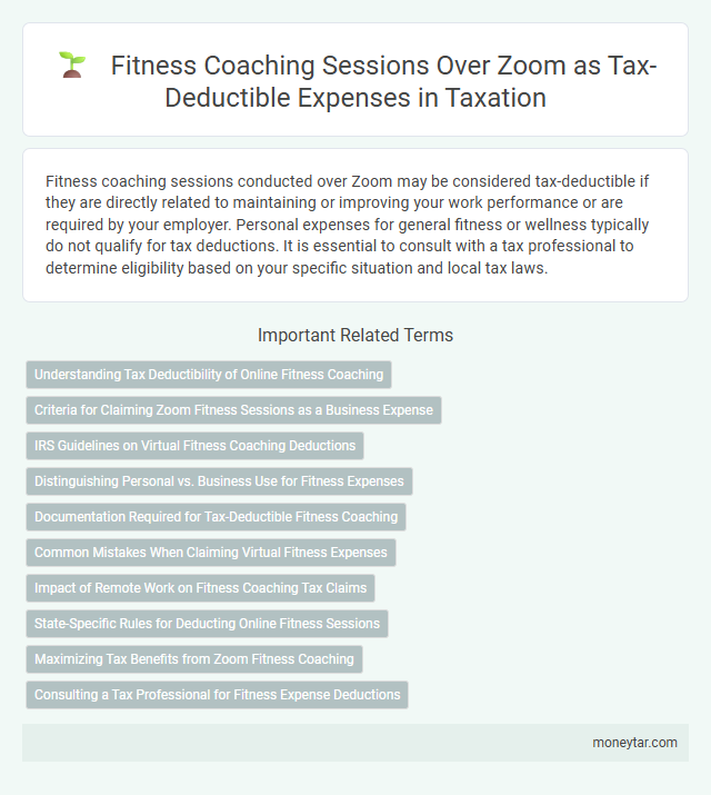Fitness Coaching Sessions Over Zoom as Tax-Deductible Expenses in Taxation