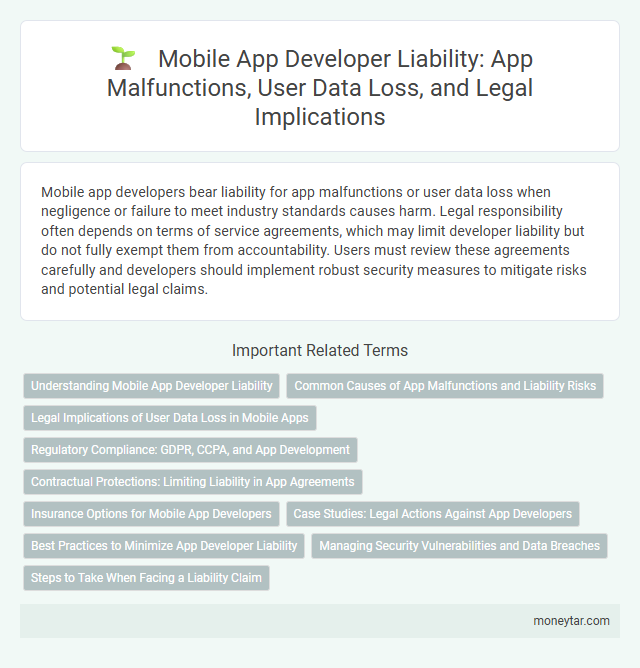 Mobile App Developer Liability: App Malfunctions, User Data Loss, and Legal Implications