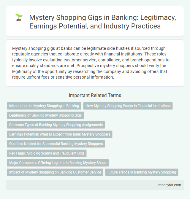 Mystery Shopping Gigs in Banking: Legitimacy, Earnings Potential, and Industry Practices