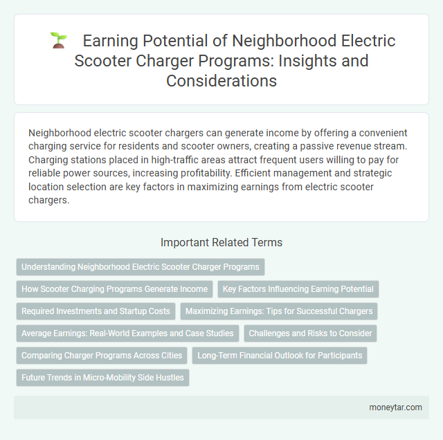 Earning Potential of Neighborhood Electric Scooter Charger Programs: Insights and Considerations