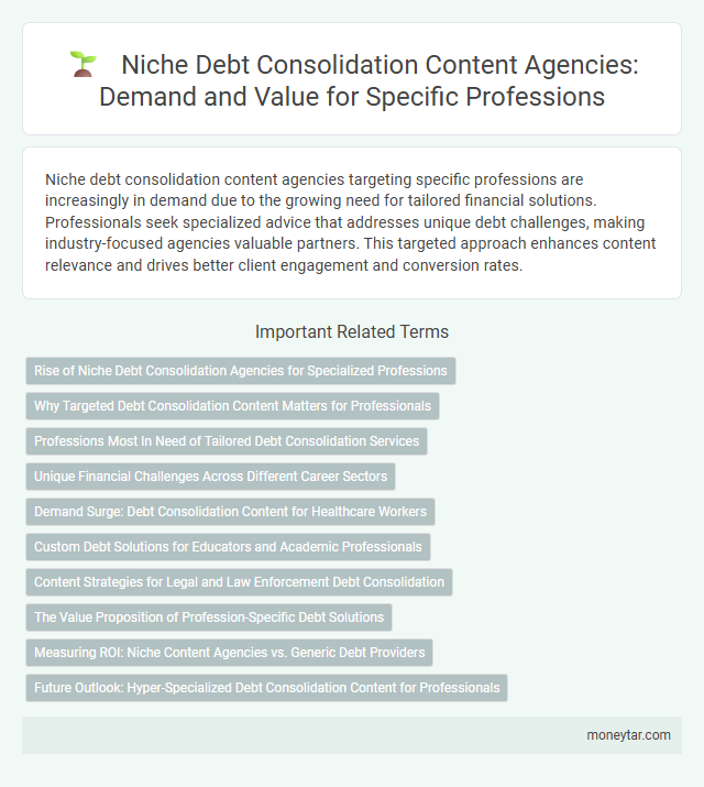 Niche Debt Consolidation Content Agencies: Demand and Value for Specific Professions