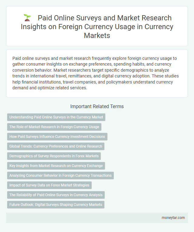 Paid Online Surveys and Market Research Insights on Foreign Currency Usage in Currency Markets