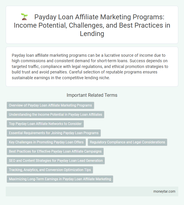 Payday Loan Affiliate Marketing Programs: Income Potential, Challenges, and Best Practices in Lending