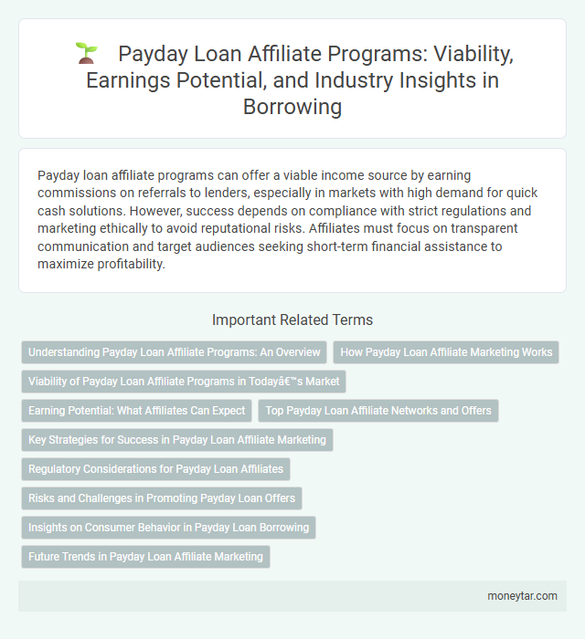 Payday Loan Affiliate Programs: Viability, Earnings Potential, and Industry Insights in Borrowing