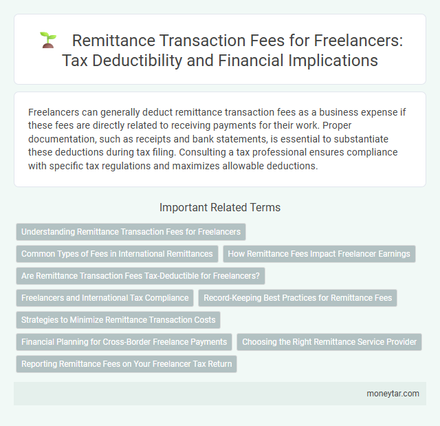 Remittance Transaction Fees for Freelancers: Tax Deductibility and Financial Implications