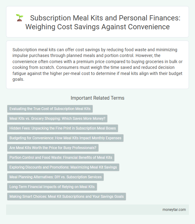 Subscription Meal Kits and Personal Finances: Weighing Cost Savings Against Convenience