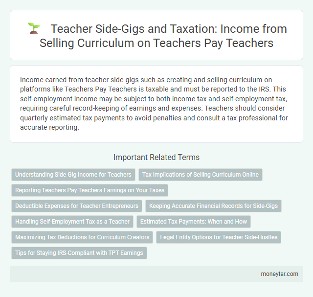 Teacher Side-Gigs and Taxation: Income from Selling Curriculum on Teachers Pay Teachers