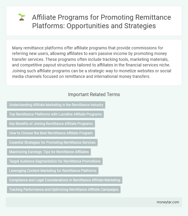 Affiliate Programs for Promoting Remittance Platforms: Opportunities and Strategies