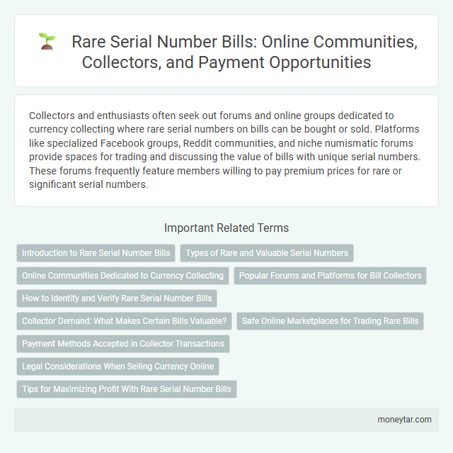 Rare Serial Number Bills: Online Communities, Collectors, and Payment Opportunities