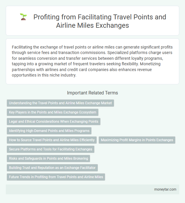 Profiting from Facilitating Travel Points and Airline Miles Exchanges