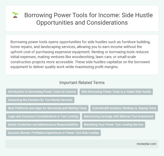 Borrowing Power Tools for Income: Side Hustle Opportunities and Considerations
