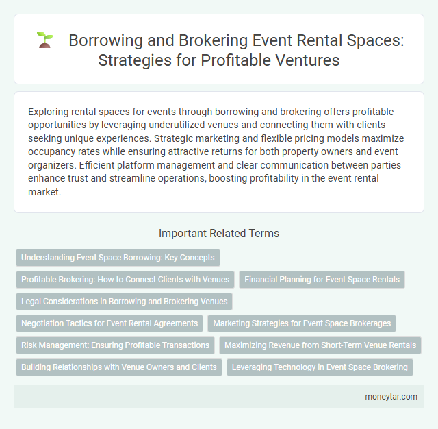 Borrowing and Brokering Event Rental Spaces: Strategies for Profitable Ventures