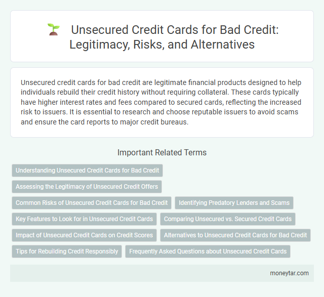 Unsecured Credit Cards for Bad Credit: Legitimacy, Risks, and Alternatives