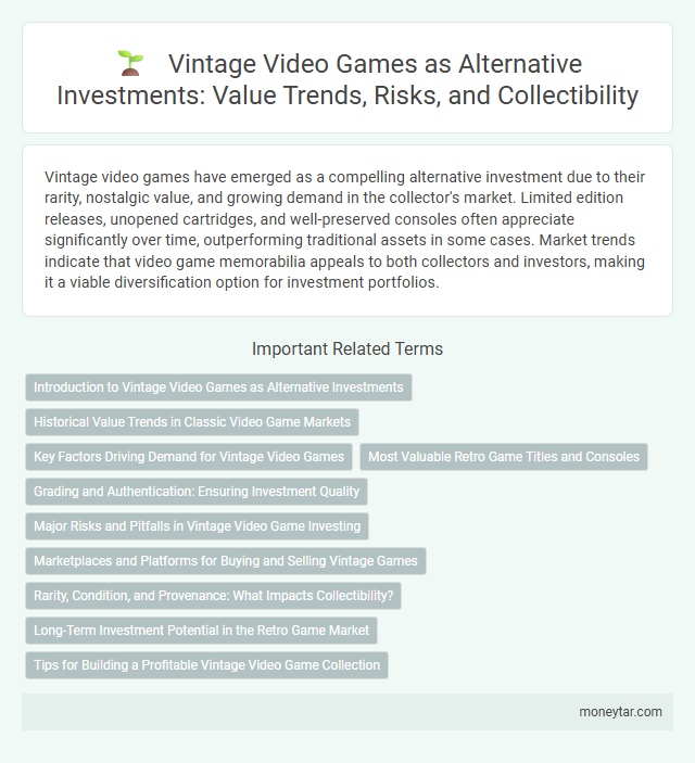 Vintage Video Games as Alternative Investments: Value Trends, Risks, and Collectibility
