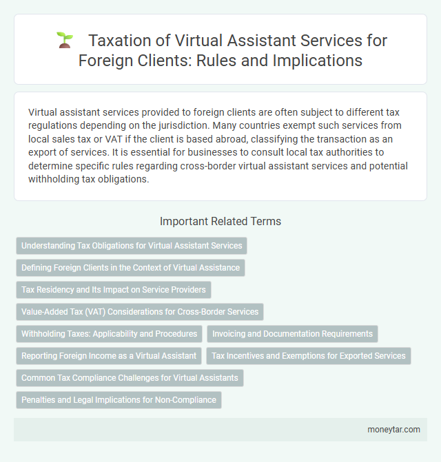 Taxation of Virtual Assistant Services for Foreign Clients: Rules and Implications