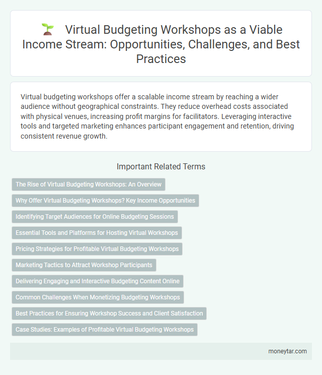 Virtual Budgeting Workshops as a Viable Income Stream: Opportunities, Challenges, and Best Practices