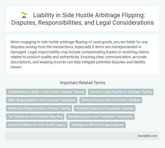 Liability in Side Hustle Arbitrage Flipping: Disputes, Responsibilities, and Legal Considerations