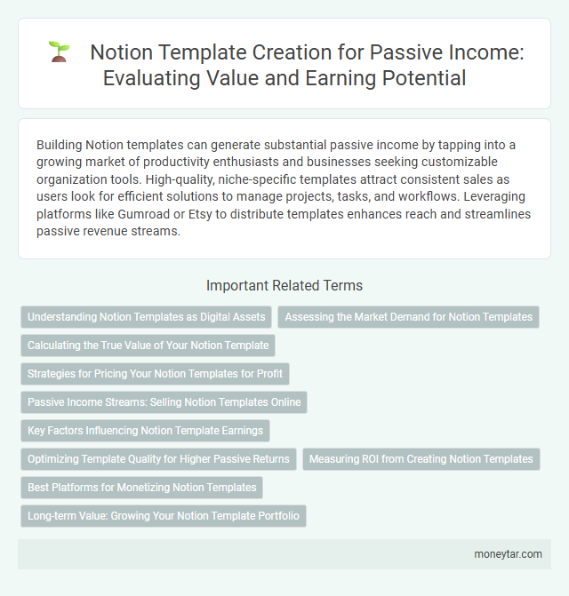 Notion Template Creation for Passive Income: Evaluating Value and Earning Potential
