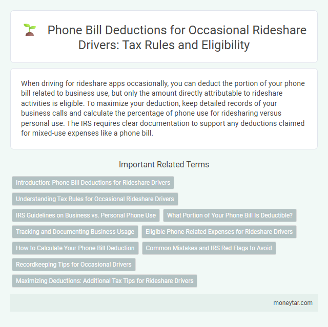 Phone Bill Deductions for Occasional Rideshare Drivers: Tax Rules and Eligibility