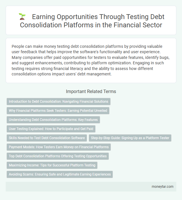 Earning Opportunities Through Testing Debt Consolidation Platforms in the Financial Sector
