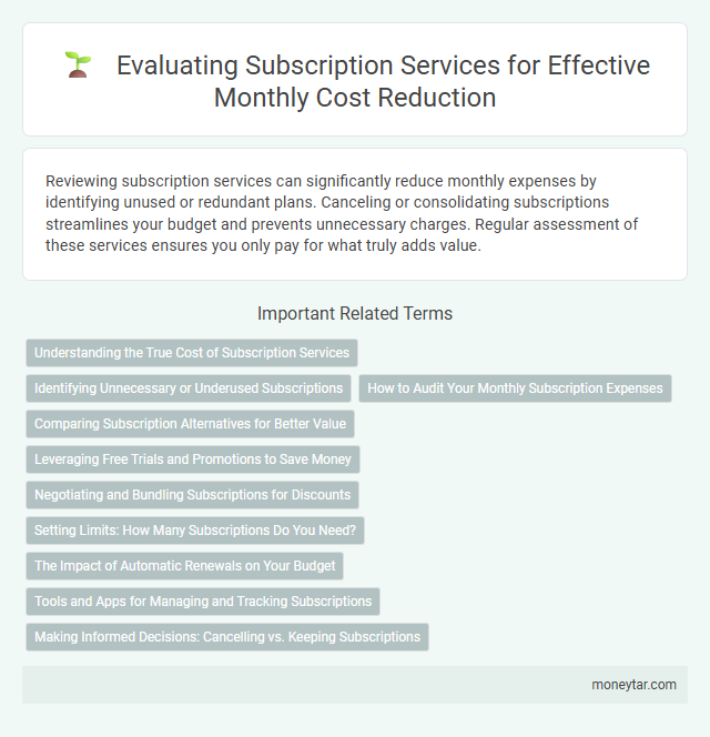 Evaluating Subscription Services for Effective Monthly Cost Reduction