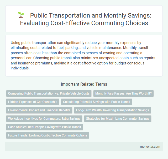 Public Transportation and Monthly Savings: Evaluating Cost-Effective Commuting Choices