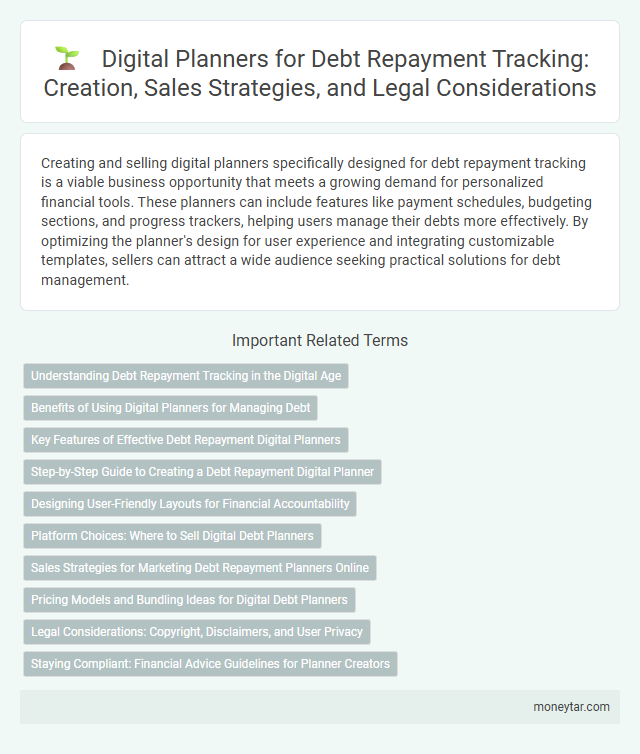 Digital Planners for Debt Repayment Tracking: Creation, Sales Strategies, and Legal Considerations