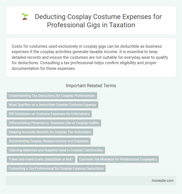 Deducting Cosplay Costume Expenses for Professional Gigs in Taxation