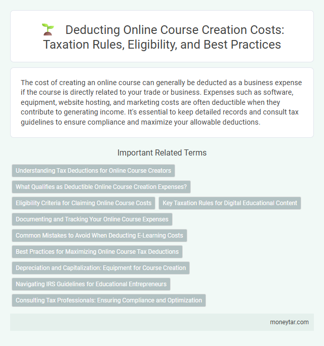 Deducting Online Course Creation Costs: Taxation Rules, Eligibility, and Best Practices
