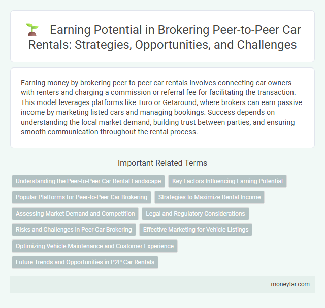 Earning Potential in Brokering Peer-to-Peer Car Rentals: Strategies, Opportunities, and Challenges