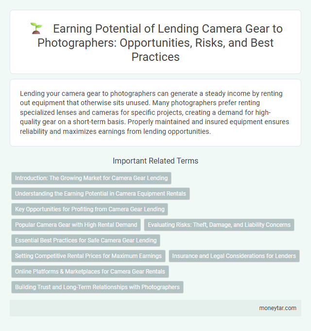 Earning Potential of Lending Camera Gear to Photographers: Opportunities, Risks, and Best Practices